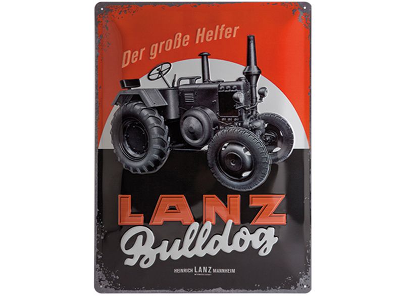 Tin plaat "lanz bulldog" groot