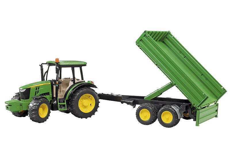 BRUDER 5115M met kantelbare aanhangwagen (schaal 1:16)